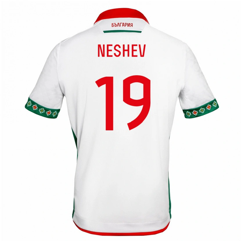 DanxenメンズブルガリアAndrey Neshev#19白 緑 赤ホームシャツ26-28ジャージーユニフォーム