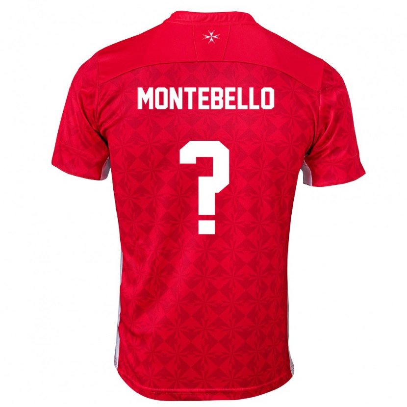 DanxenメンズマルタIsaac Montebello#0赤 白ホームシャツ26-28ジャージーユニフォーム