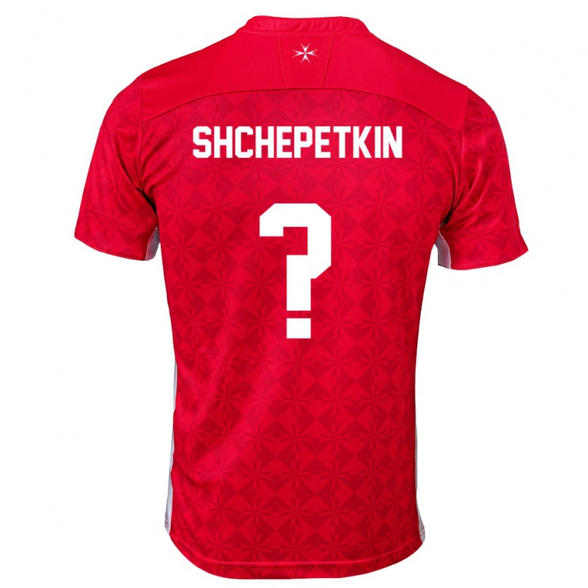 DanxenメンズマルタNikita Shchepetkin#0赤 白ホームシャツ26-28ジャージーユニフォーム