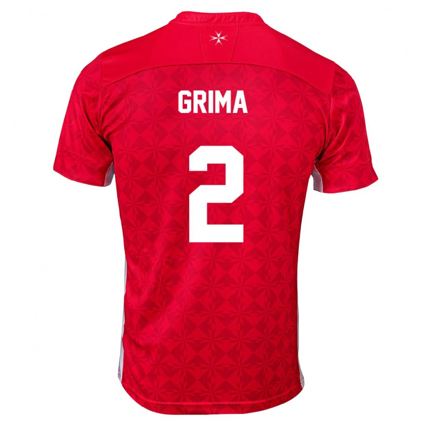 DanxenメンズマルタGeorge Grima#2赤 白ホームシャツ26-28ジャージーユニフォーム