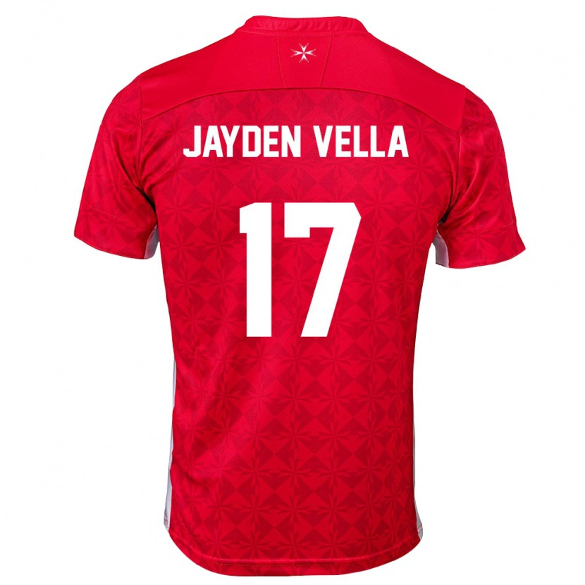 DanxenメンズマルタJayden Vella#17赤 白ホームシャツ26-28ジャージーユニフォーム