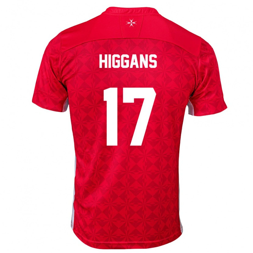 DanxenメンズマルタMatthew Higgans#17赤 白ホームシャツ26-28ジャージーユニフォーム