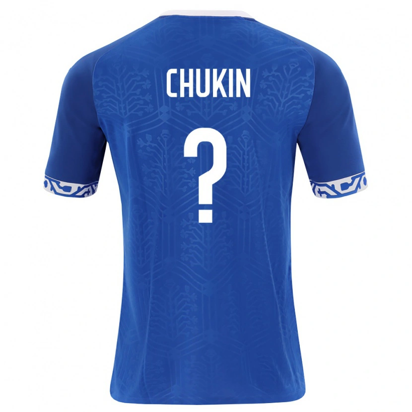 DanxenメンズモルドバMaksim Chukin#0ロイヤルブルー 白ホームシャツ26-28ジャージーユニフォーム
