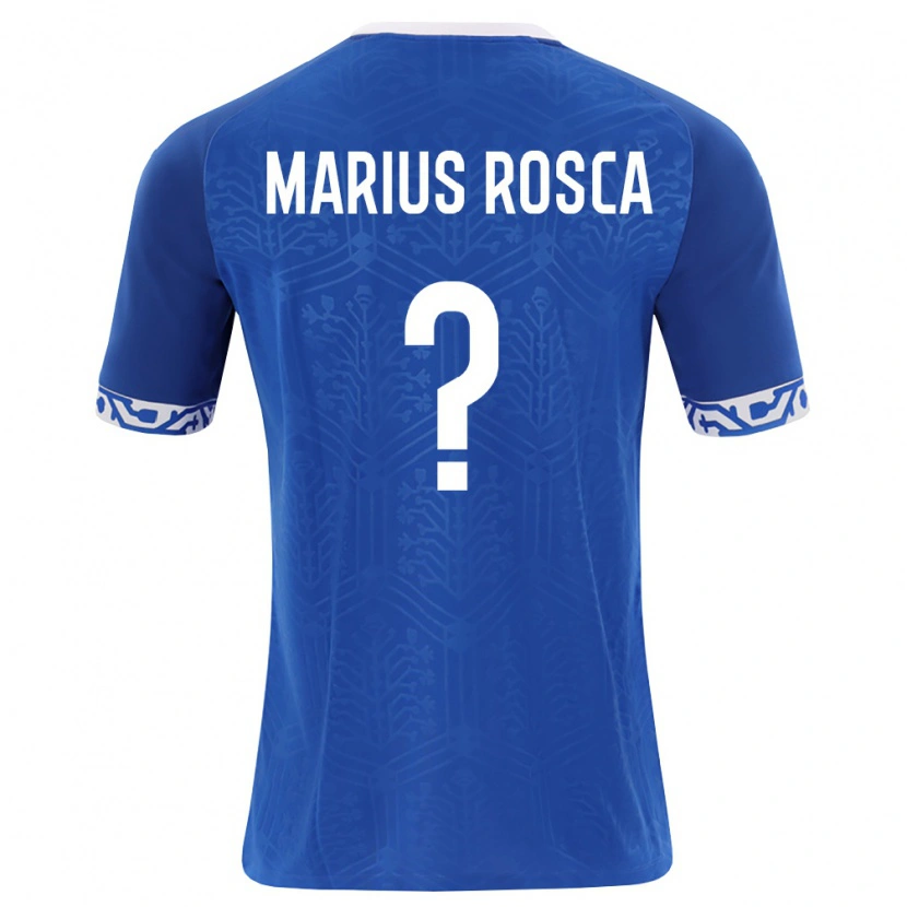 DanxenメンズモルドバMarius Rosca#0ロイヤルブルー 白ホームシャツ26-28ジャージーユニフォーム