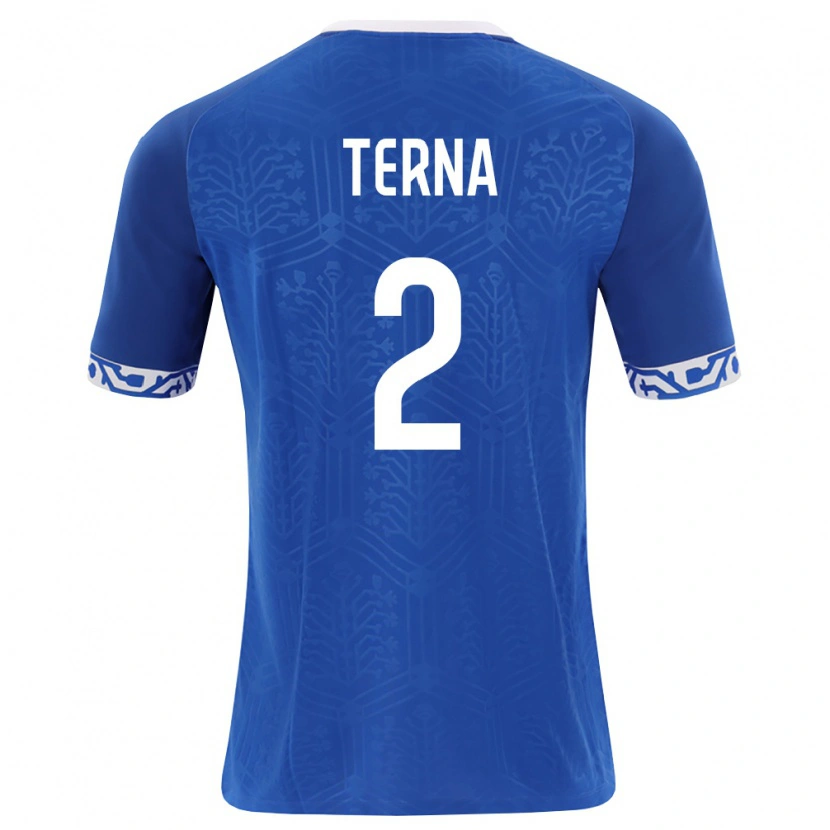 DanxenメンズモルドバGheorghe Terna#2ロイヤルブルー 白ホームシャツ26-28ジャージーユニフォーム