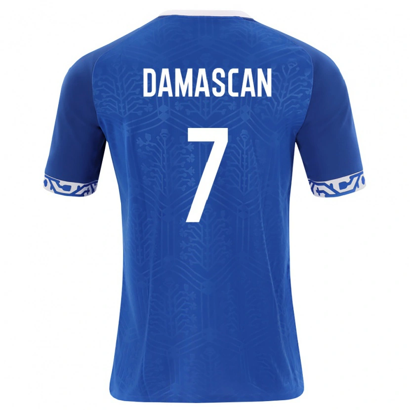 Danxenメンズモルドバビタリエ・ダマスカン#7ロイヤルブルー 白ホームシャツ26-28ジャージーユニフォーム