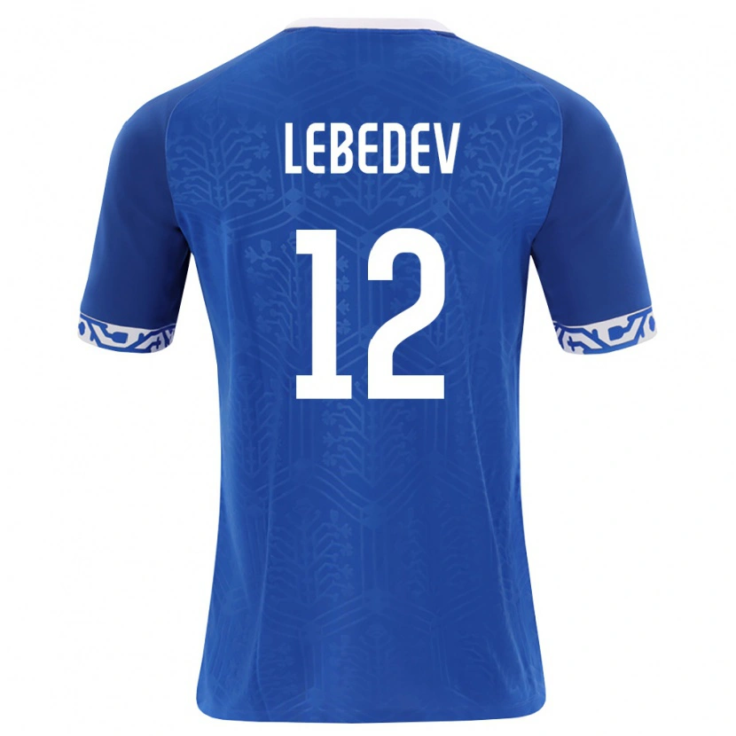 DanxenメンズモルドバNichita Lebedev#12ロイヤルブルー 白ホームシャツ26-28ジャージーユニフォーム