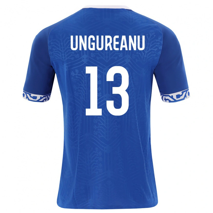 DanxenメンズモルドバSergiu Ungureanu#13ロイヤルブルー 白ホームシャツ26-28ジャージーユニフォーム