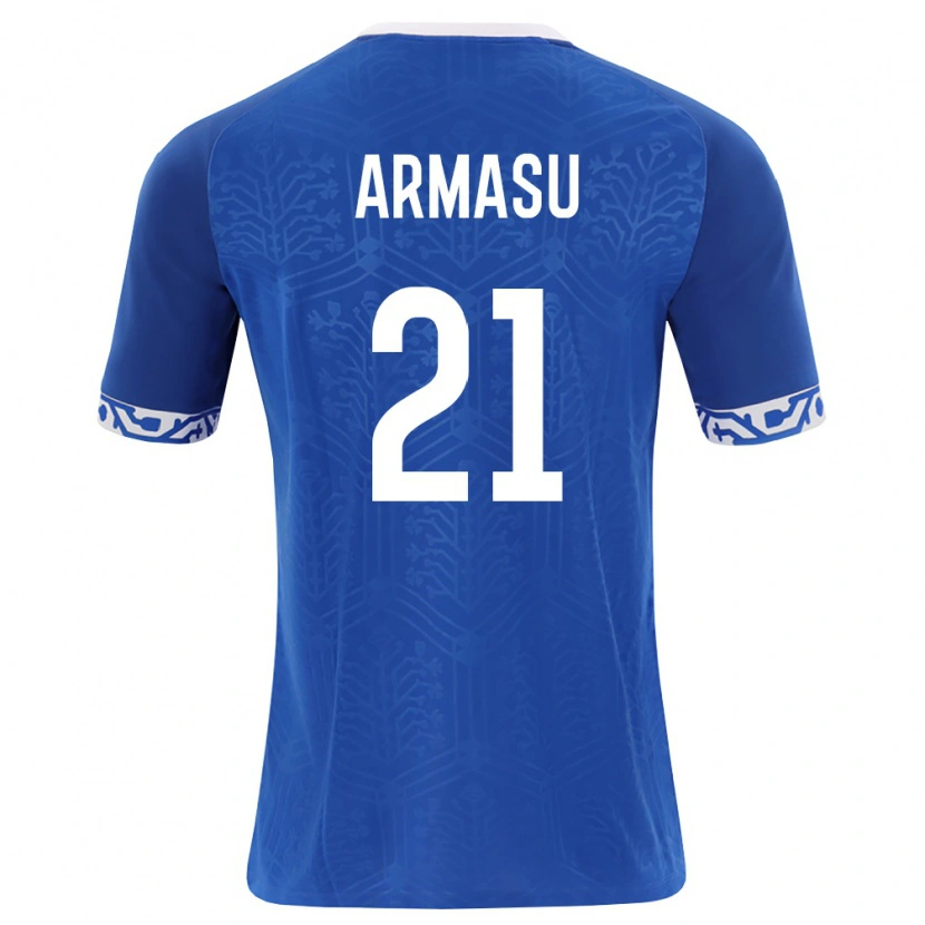 DanxenメンズモルドバDaniel Armasu#21ロイヤルブルー 白ホームシャツ26-28ジャージーユニフォーム