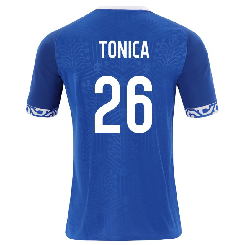 DanxenメンズモルドバDaniel Tonica#26ロイヤルブルー 白ホームシャツ26-28ジャージーユニフォーム