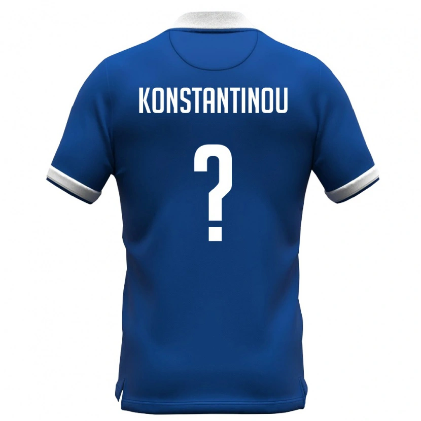 DanxenメンズキプロスCharalampos Konstantinou#0ロイヤルブルー 白ホームシャツ26-28ジャージーユニフォーム