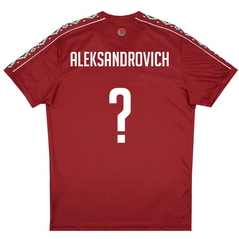 DanxenメンズベラルーシAleksandr Aleksandrovich#0ディープレッド 白ホームシャツ26-28ジャージーユニフォーム