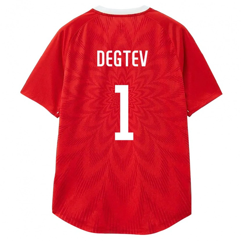 DanxenメンズロシアAleksandr Degtev#1赤 白 茶ホームシャツ26-28ジャージーユニフォーム