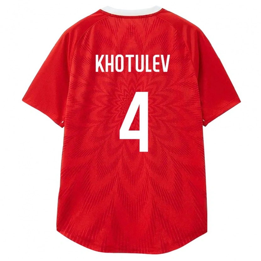 DanxenメンズロシアTimofey Khotulev#4赤 白 茶ホームシャツ26-28ジャージーユニフォーム