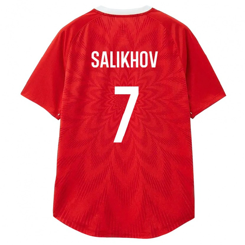 DanxenメンズロシアLeonid Salikhov#7赤 白 茶ホームシャツ26-28ジャージーユニフォーム