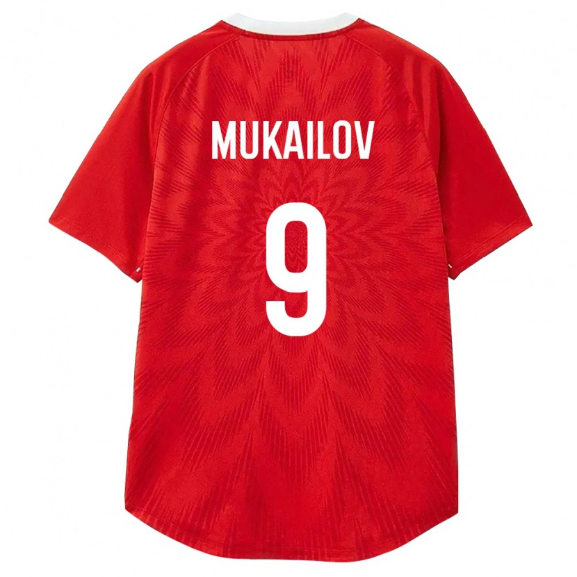 DanxenメンズロシアKazbek Mukailov#9赤 白 茶ホームシャツ26-28ジャージーユニフォーム