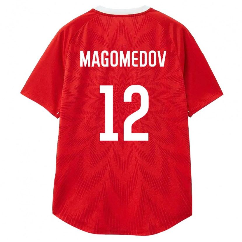 DanxenメンズロシアYakhya Magomedov#12赤 白 茶ホームシャツ26-28ジャージーユニフォーム