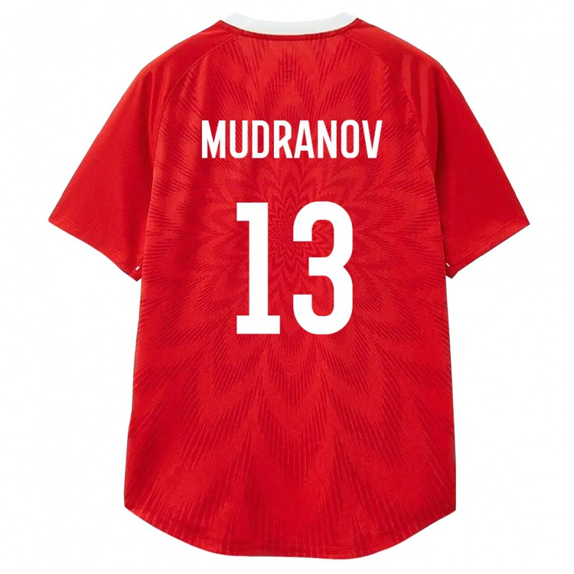 DanxenメンズロシアArtur Mudranov#13赤 白 茶ホームシャツ26-28ジャージーユニフォーム
