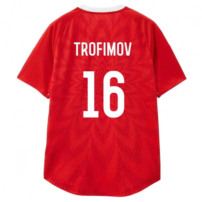 DanxenメンズロシアDaniil Trofimov#16赤 白 茶ホームシャツ26-28ジャージーユニフォーム