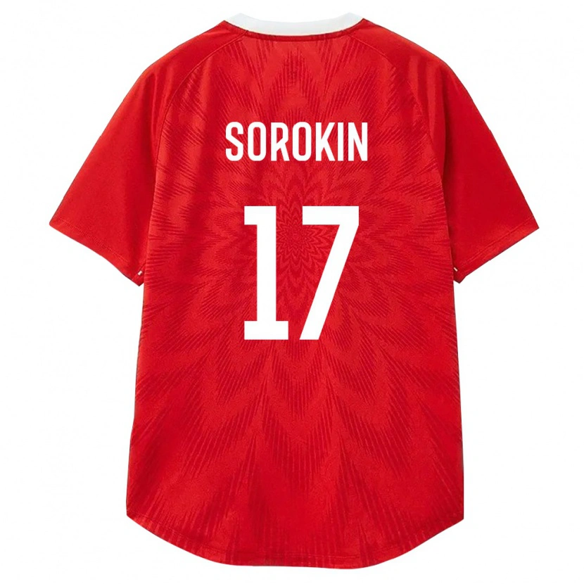 DanxenメンズロシアIvan Sorokin#17赤 白 茶ホームシャツ26-28ジャージーユニフォーム
