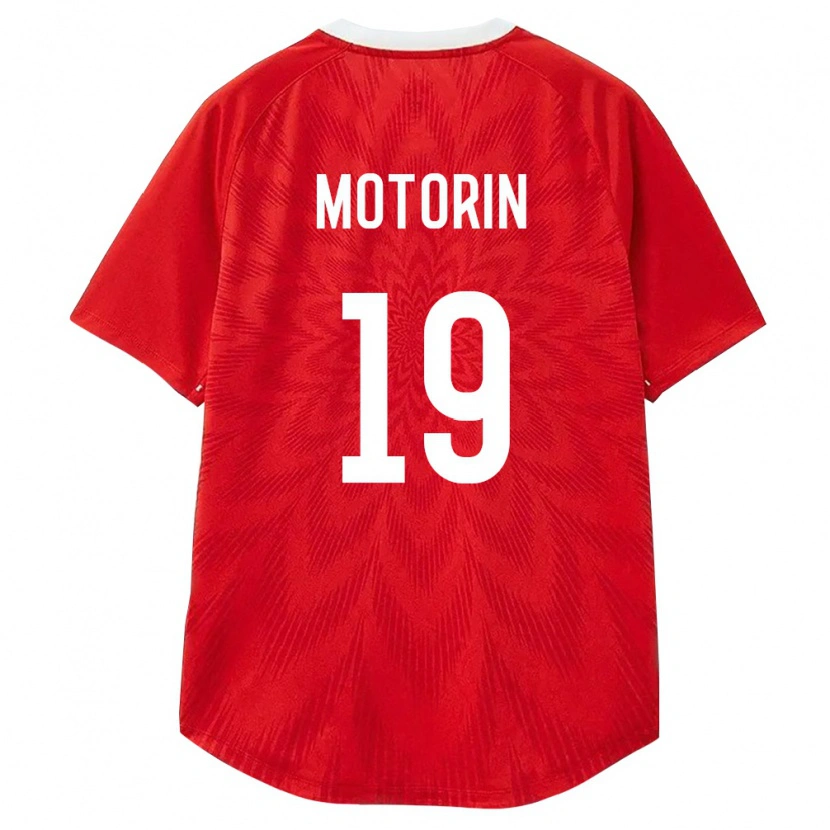 DanxenメンズロシアDaniil Motorin#19赤 白 茶ホームシャツ26-28ジャージーユニフォーム