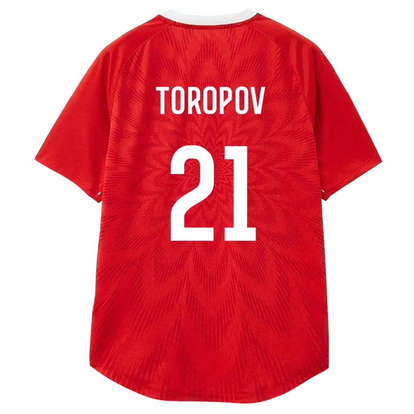 DanxenメンズロシアEgor Toropov#21赤 白 茶ホームシャツ26-28ジャージーユニフォーム
