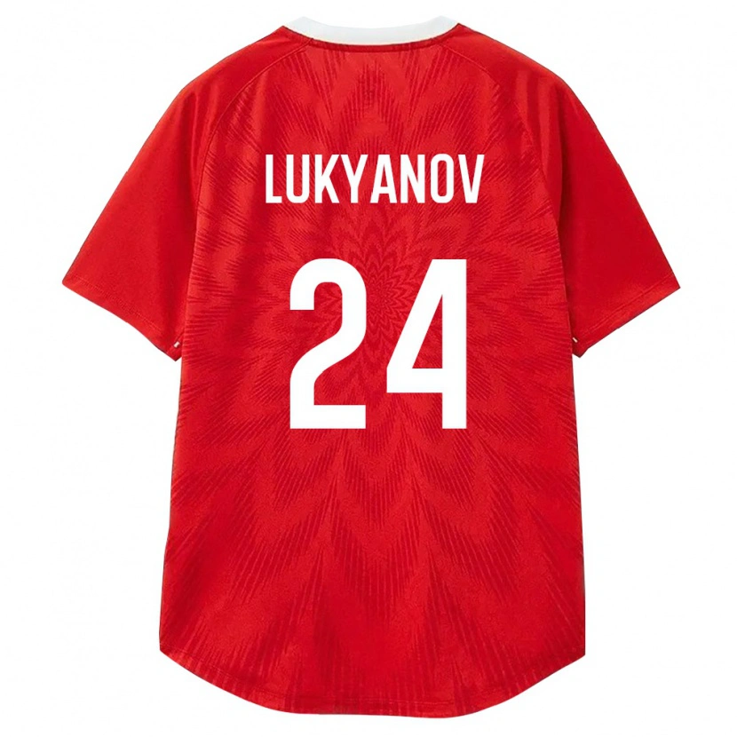 DanxenメンズロシアRatmir Lukyanov#24赤 白 茶ホームシャツ26-28ジャージーユニフォーム