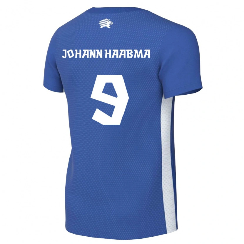 DanxenメンズエストニアKarl Johann Haabma#9ダークブルー 白ホームシャツ26-28ジャージーユニフォーム