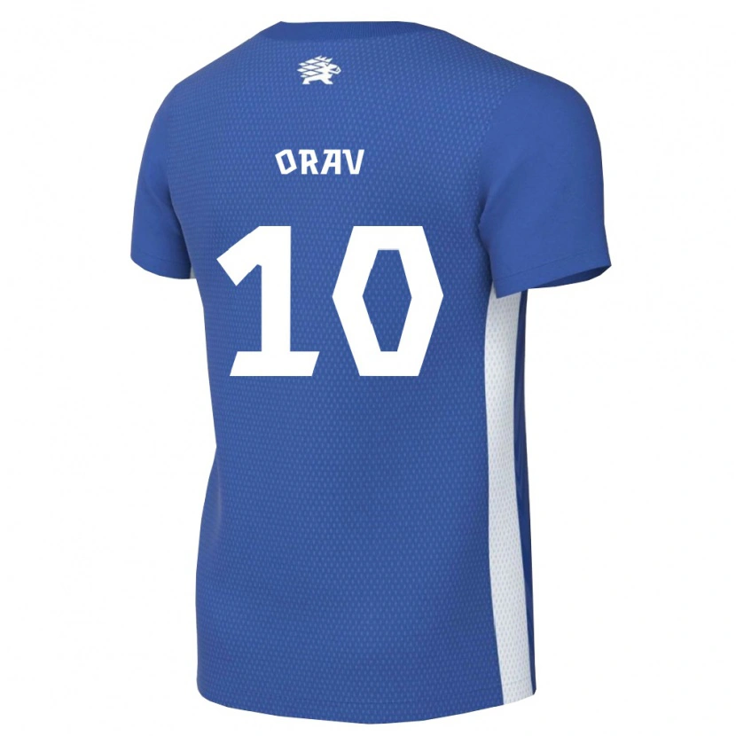 DanxenメンズエストニアNathan Orav#10ダークブルー 白ホームシャツ26-28ジャージーユニフォーム