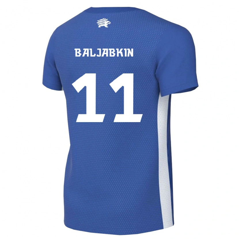 DanxenメンズエストニアNikita Baljabkin#11ダークブルー 白ホームシャツ26-28ジャージーユニフォーム