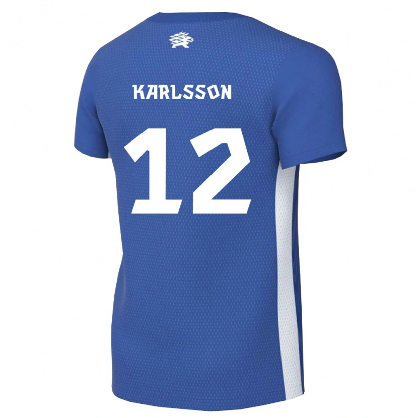 DanxenメンズエストニアSander Karlsson#12ダークブルー 白ホームシャツ26-28ジャージーユニフォーム