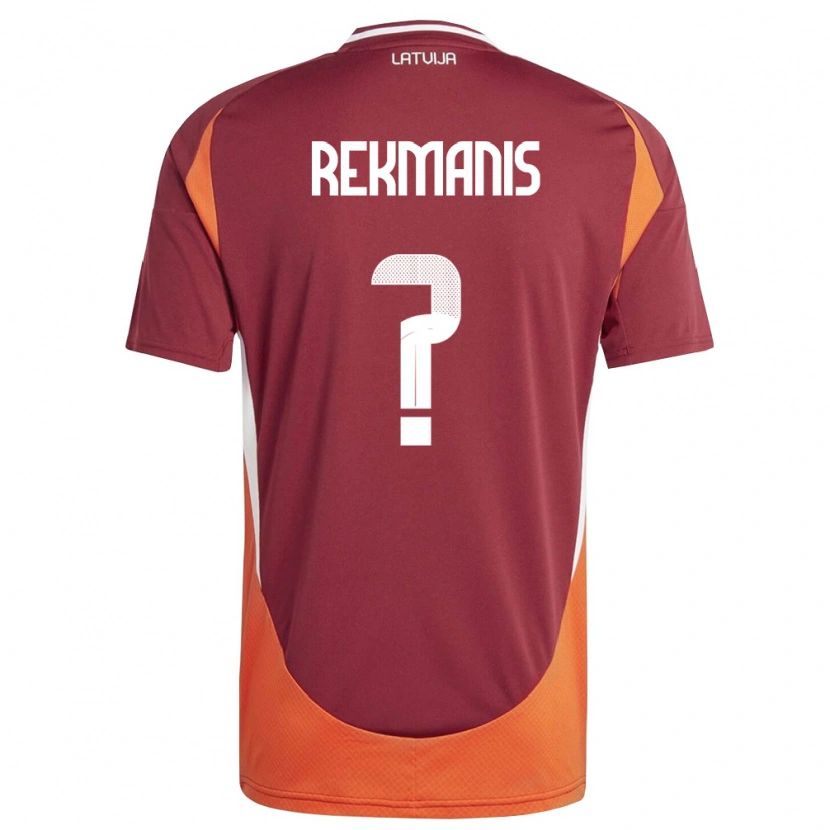 DanxenメンズラトビアKristaps Rekmanis#0ディープレッド 白 オレンジホームシャツ26-28ジャージーユニフォーム