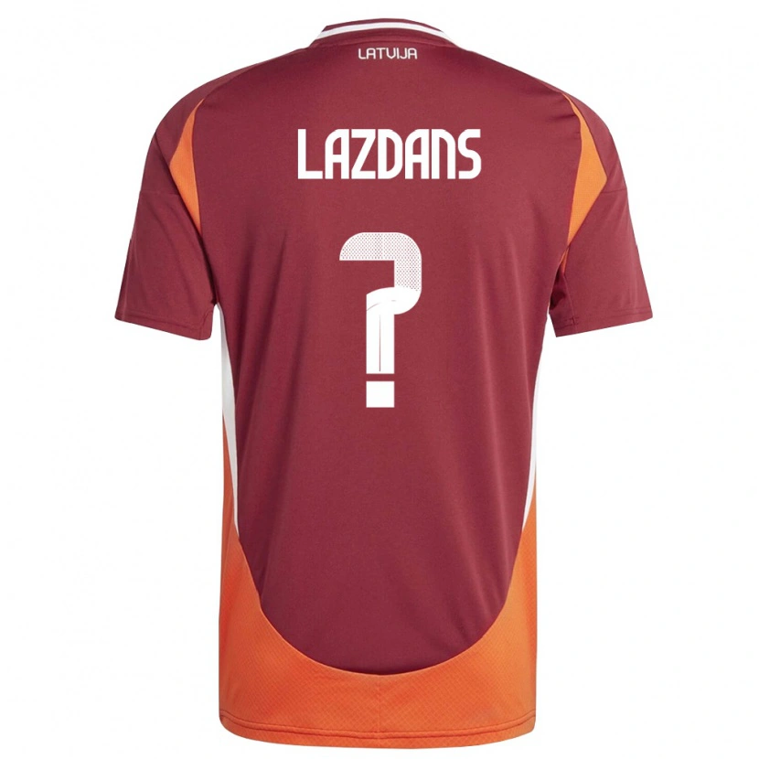 DanxenメンズラトビアOlivers Lazdans#0ディープレッド 白 オレンジホームシャツ26-28ジャージーユニフォーム