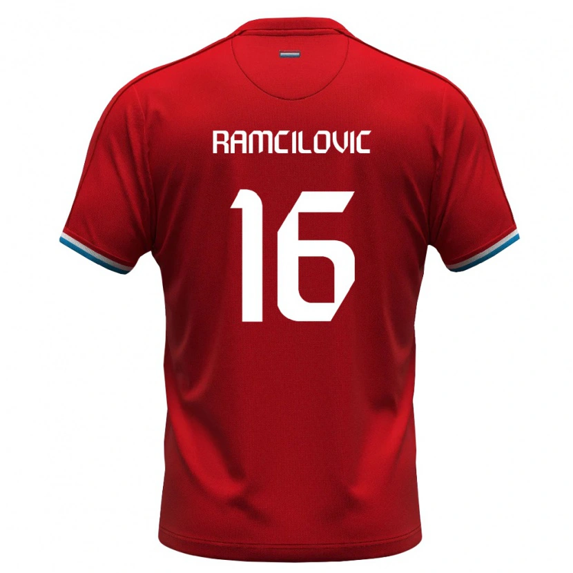 DanxenメンズルクセンブルクDilan Ramcilovic#16赤 白 青ホームシャツ26-28ジャージーユニフォーム