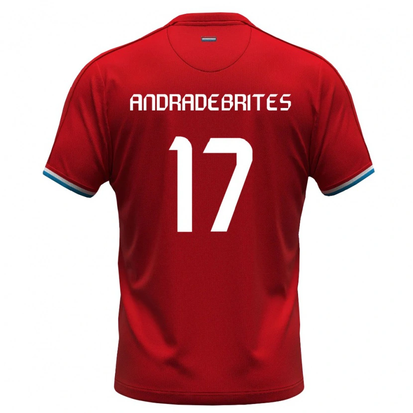 DanxenメンズルクセンブルクChristophe Andrade Brites#17赤 白 青ホームシャツ26-28ジャージーユニフォーム