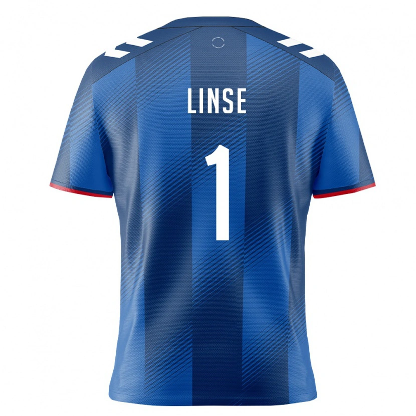DanxenメンズプエルトリコMaximilian Linse#1ロイヤルブルー 赤 白ホームシャツ26-28ジャージーユニフォーム