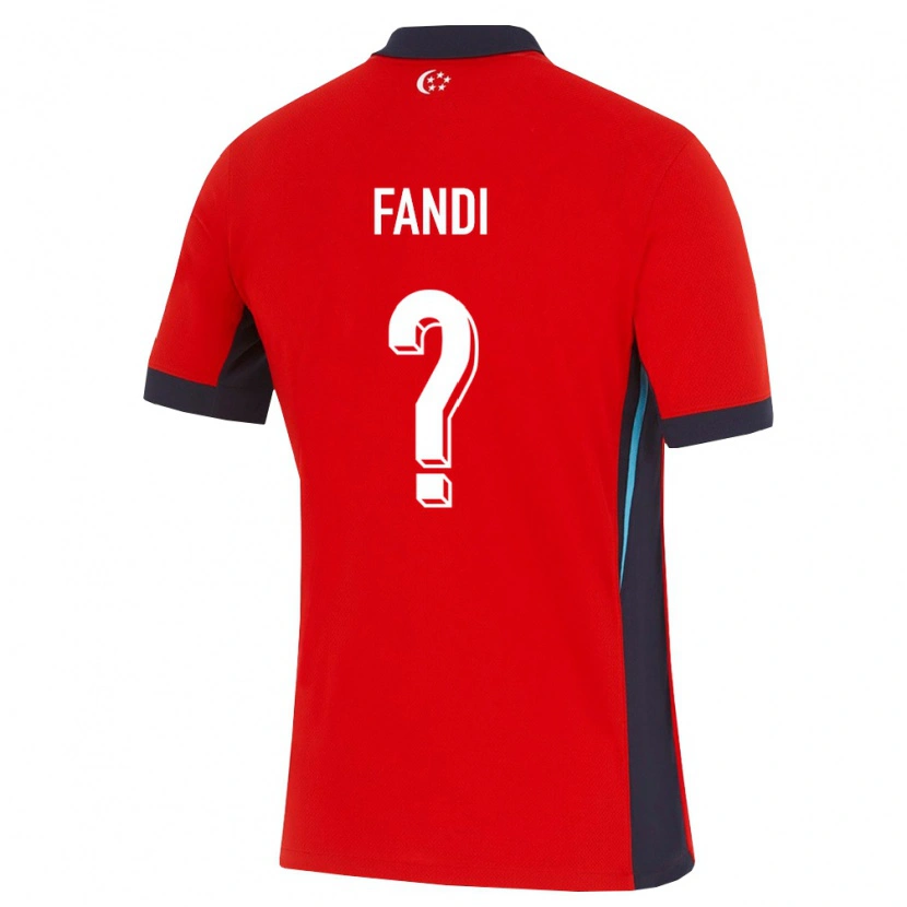 Danxenメンズシンガポールイルファン・ファンディ#0赤 白 黒ホームシャツ26-28ジャージーユニフォーム