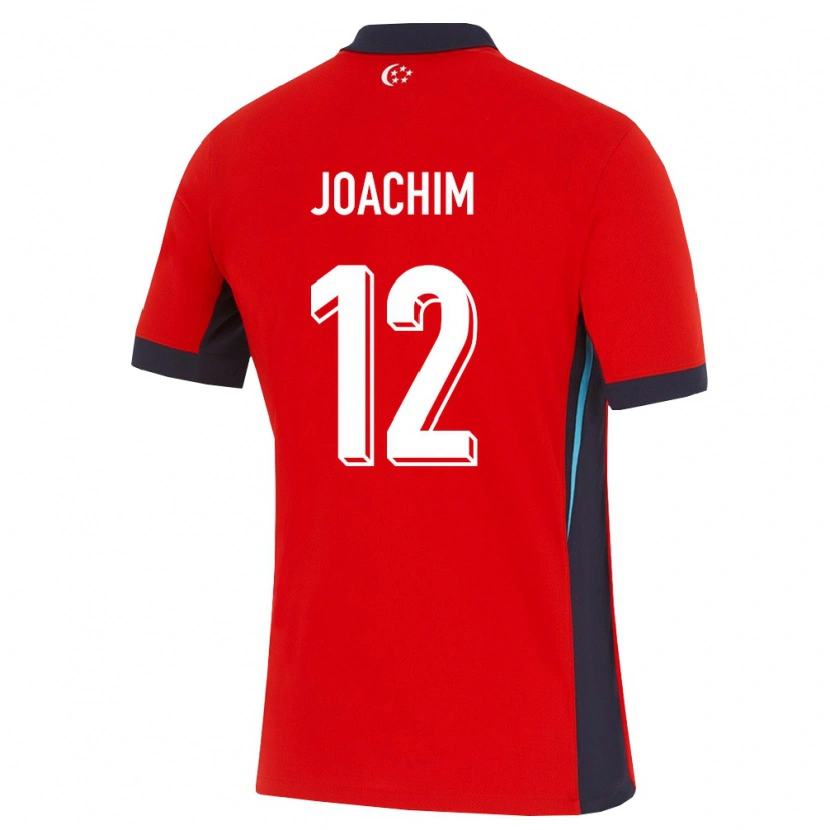 DanxenメンズシンガポールAngelo Joachim#12赤 白 黒ホームシャツ26-28ジャージーユニフォーム