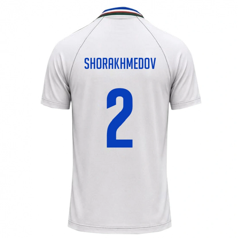 DanxenメンズウズベキスタンShorakhim Shorakhmedov#2白 ダークグリーンアウェイシャツ26-28ジャージーユニフォーム