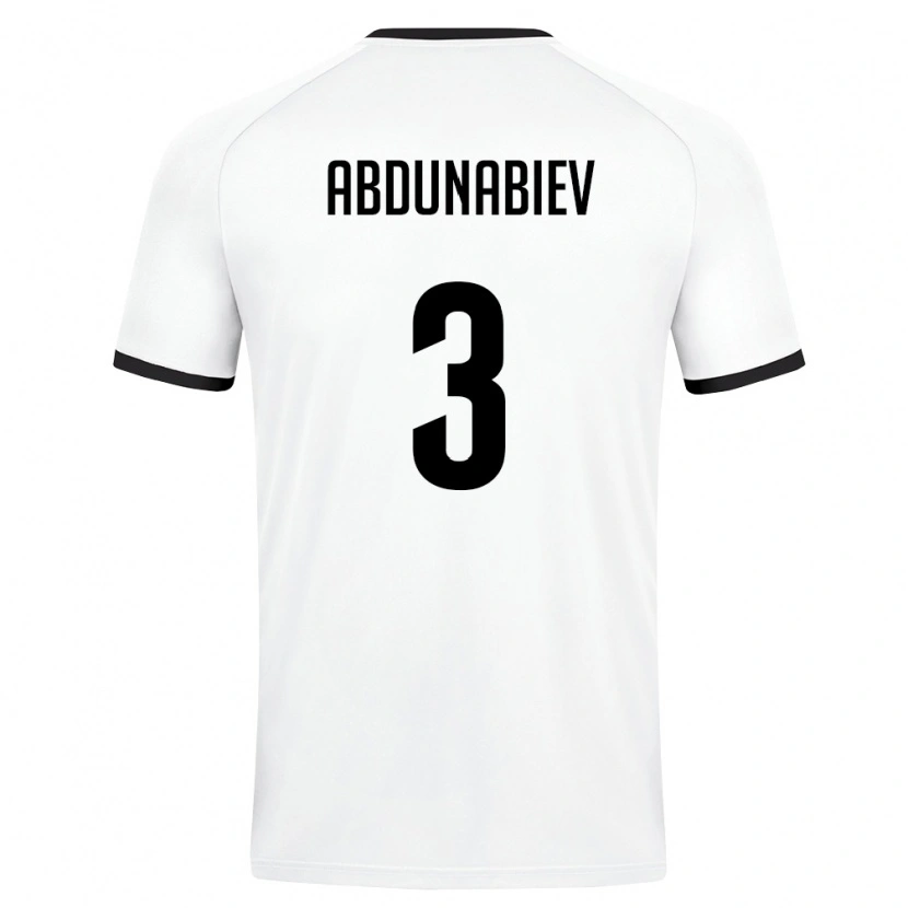 DanxenメンズウズベキスタンAdis Abdunabiev#3白 ダークグリーンアウェイシャツ26-28ジャージーユニフォーム