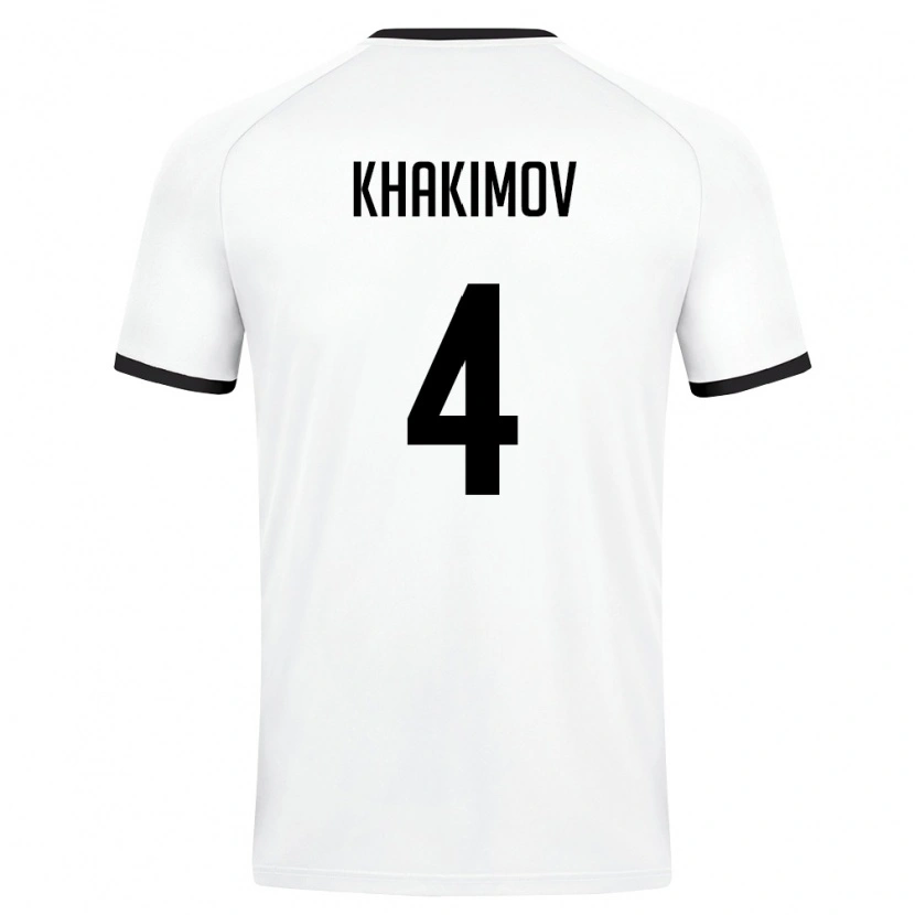 DanxenメンズウズベキスタンMukhammad Khakimov#4白 ダークグリーンアウェイシャツ26-28ジャージーユニフォーム