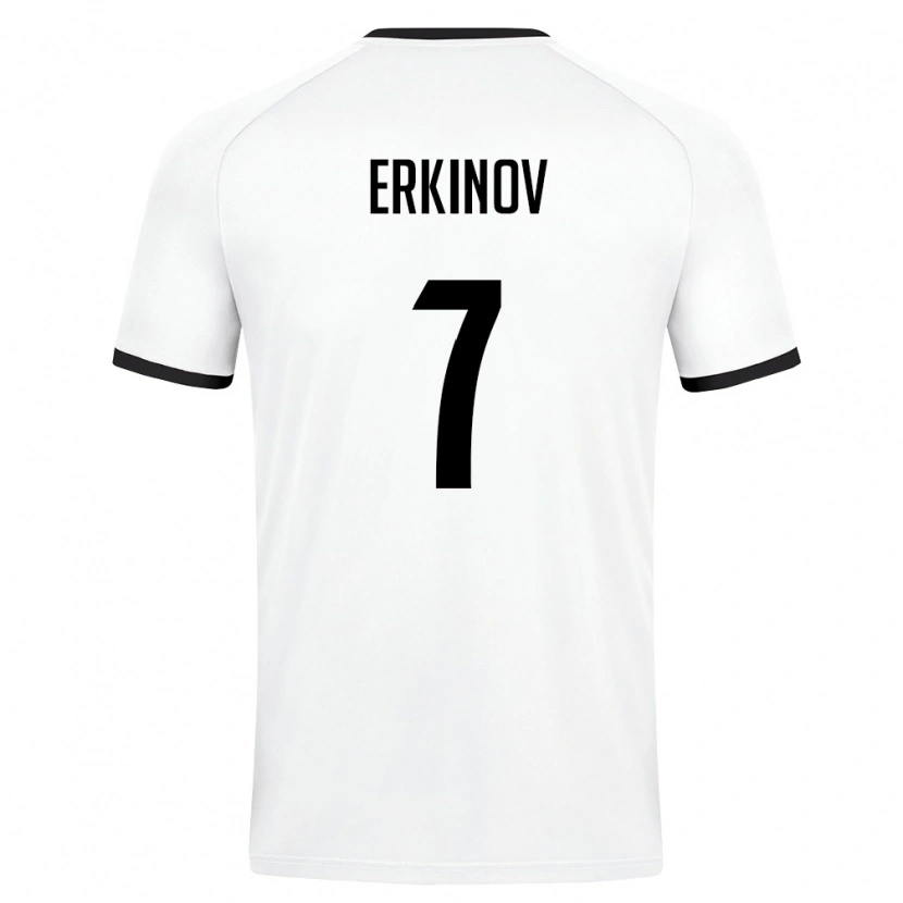 DanxenメンズウズベキスタンAmirkhon Erkinov#7白 ダークグリーンアウェイシャツ26-28ジャージーユニフォーム