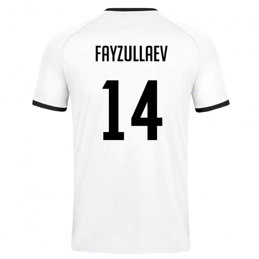DanxenメンズウズベキスタンRuziboy Fayzullaev#14白 ダークグリーンアウェイシャツ26-28ジャージーユニフォーム