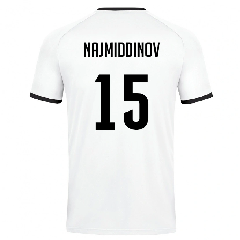 DanxenメンズウズベキスタンOzodbek Najmiddinov#15白 ダークグリーンアウェイシャツ26-28ジャージーユニフォーム