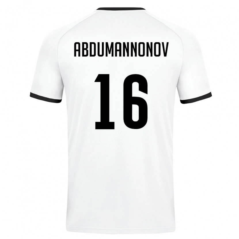 DanxenメンズウズベキスタンShokhjakhon Abdumannonov#16白 ダークグリーンアウェイシャツ26-28ジャージーユニフォーム