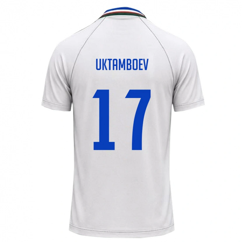 DanxenメンズウズベキスタンJakhongirmirzo Uktamboev#17白 ダークグリーンアウェイシャツ26-28ジャージーユニフォーム