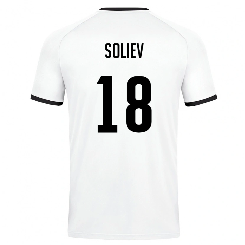 DanxenメンズウズベキスタンAbdulvosid Soliev#18白 ダークグリーンアウェイシャツ26-28ジャージーユニフォーム