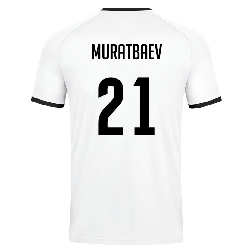 DanxenメンズウズベキスタンSamandar Muratbaev#21白 ダークグリーンアウェイシャツ26-28ジャージーユニフォーム