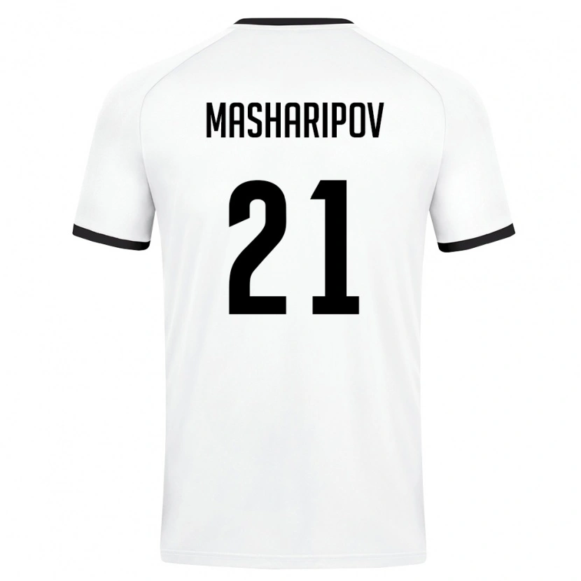 DanxenメンズウズベキスタンAkbar Masharipov#21白 ダークグリーンアウェイシャツ26-28ジャージーユニフォーム