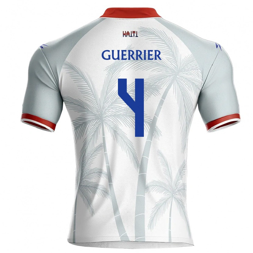 DanxenメンズハイチAdolphe Guerrier#4白 赤 灰アウェイシャツ26-28ジャージーユニフォーム